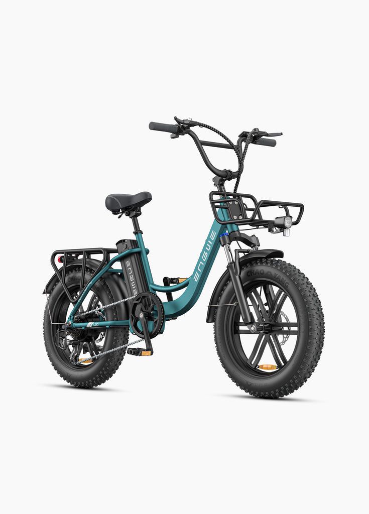 Engwe L20 Boost Lage Instap Elektrische Fatbike met Voorrek Groen