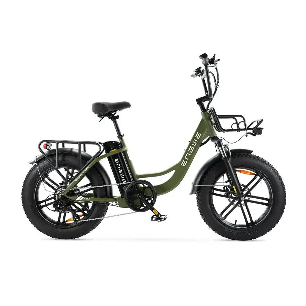 Engwe L20 - Lage Instap - Elektrische Fatbike - Met Voorrek - Groen
